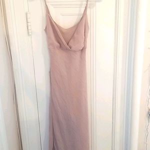 90s style dusty rose slip dress